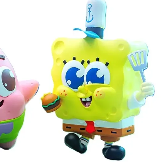 Bob esponja bebé con hamburguesa 