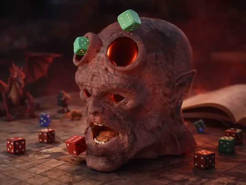 Hellboy Portrait Dice Tower