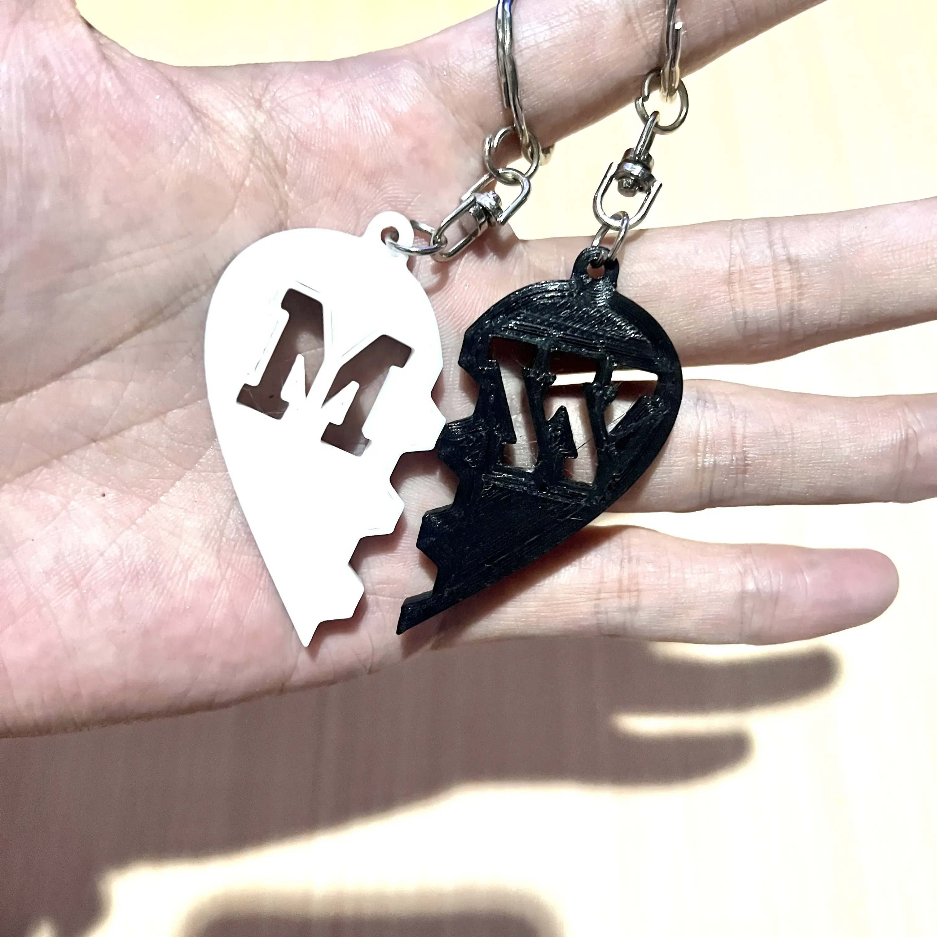 LOVE Couple Alphabet Keychain Pendant Complete Initials A-Z