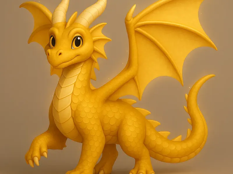 dragão amarelo