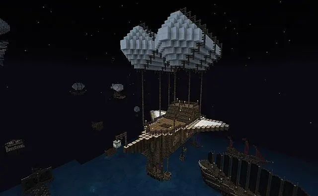 Воздушный корабль Minecraft