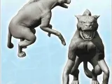 Threatening raised hyena (13) - miniatures animal RPG tablet-1