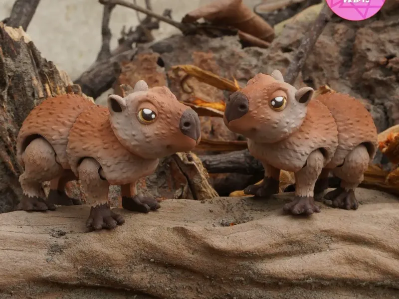 Print In Place Cute Flexi Capybara
