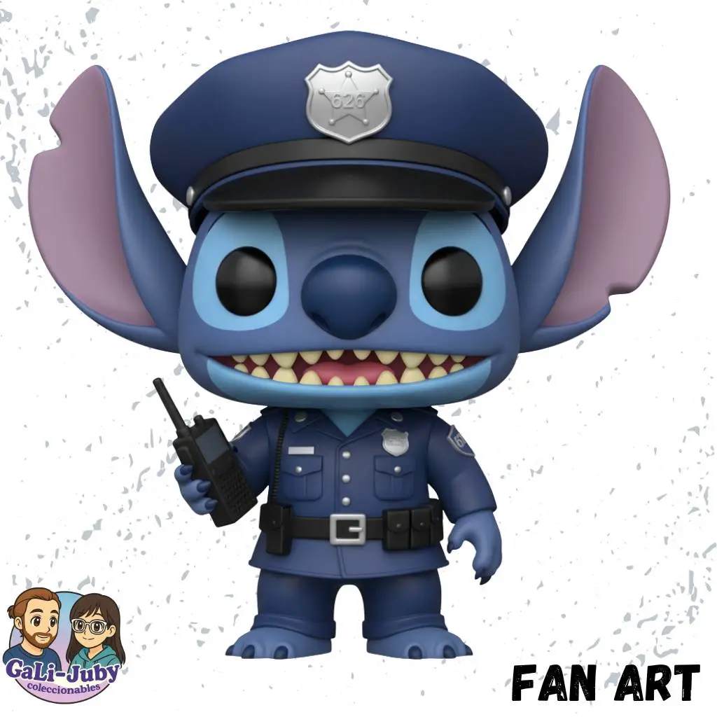 Funko Pop Fan Art Stitch police