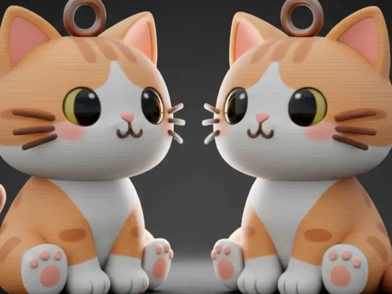 cats couple keychains