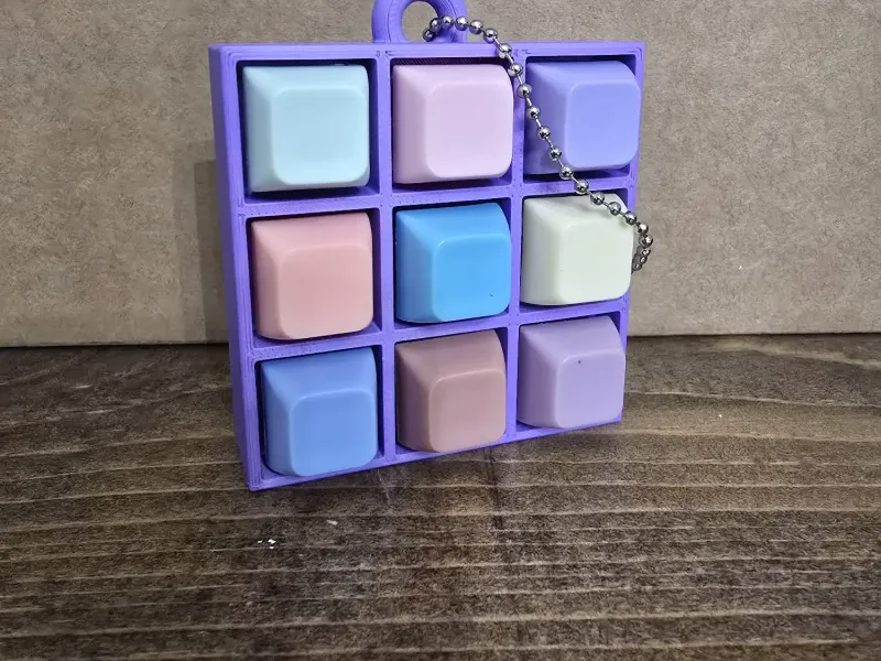 key clicker 3x3 key chain