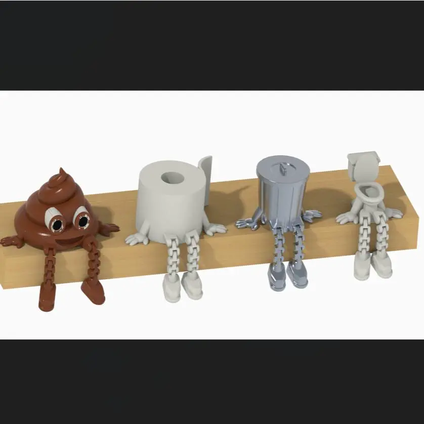 The Toilet Buddies – Hilarious 4-in-1 STL Figure Set