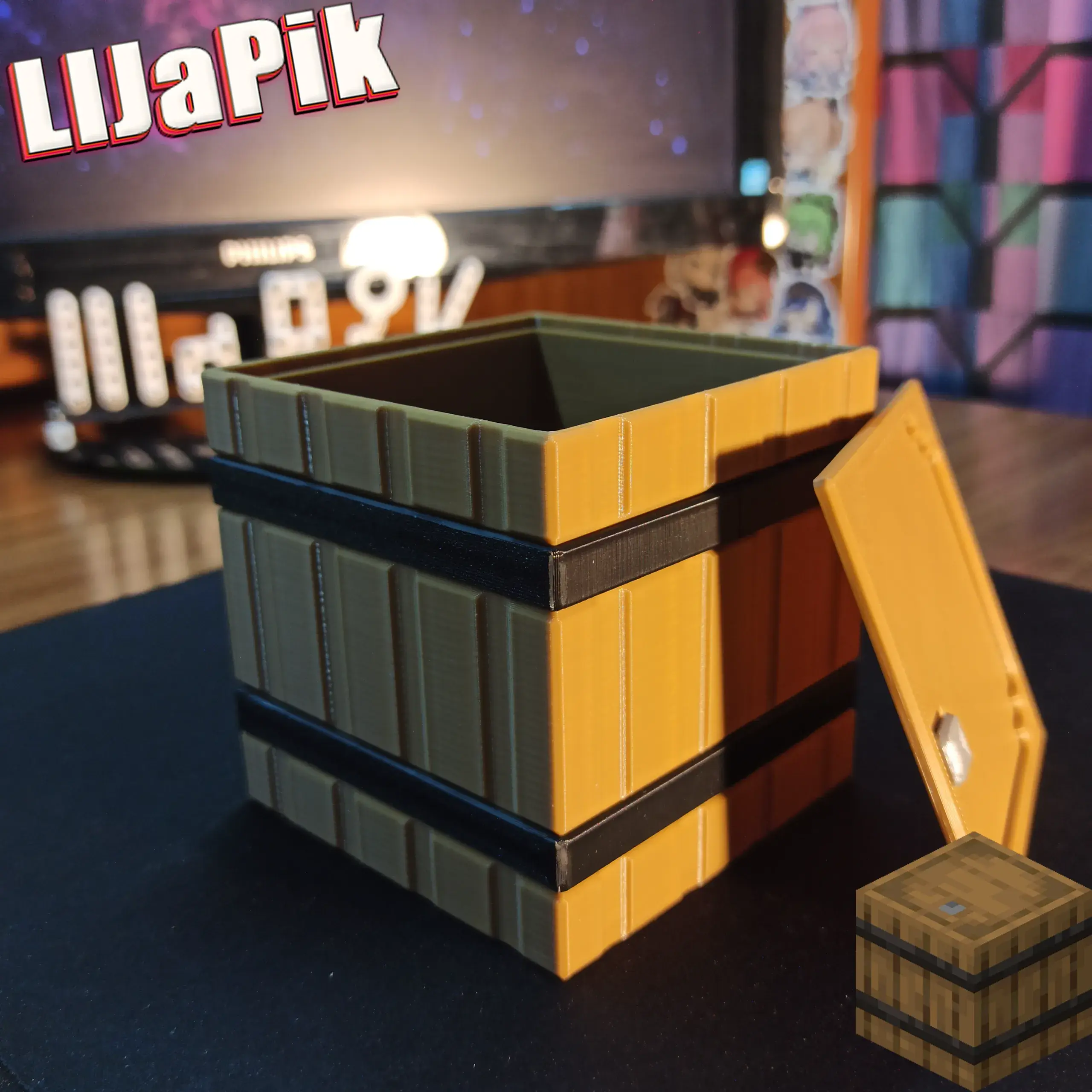 Minecraft barrel / Бочка Майнкрафт / Сhest / Piggy bank box