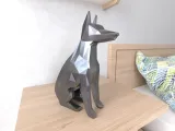 Doberman Dog Lowpoly Low poly-0