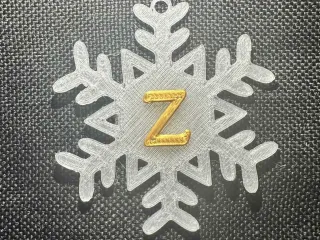 Z – Snowflake Alphabet Letter Z Festive Christmas Decoration