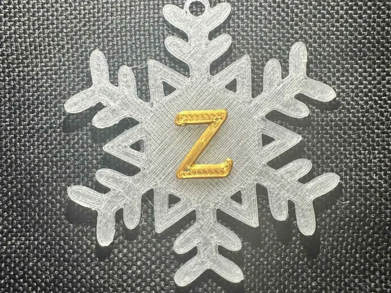 Z – Snowflake Alphabet Letter Z Festive Christmas Decoration