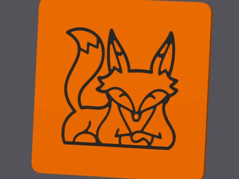 Fox - Square Coasters with holder