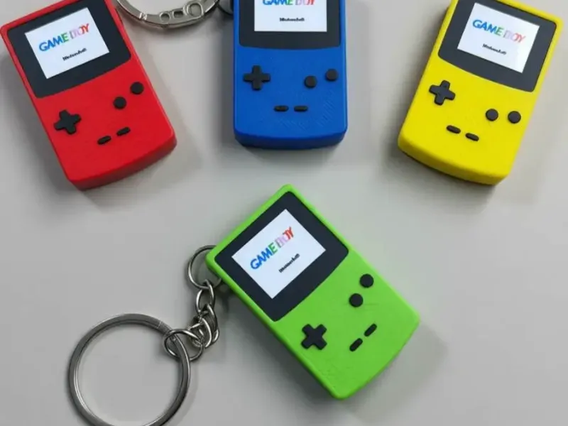 Game Boy–style keychain