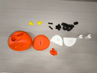 愤怒的小鸟之小红多色无胶组装版（单色打印组装）