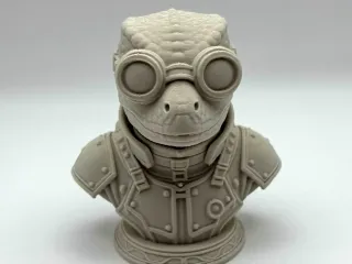 Steampunk Lizard Bust