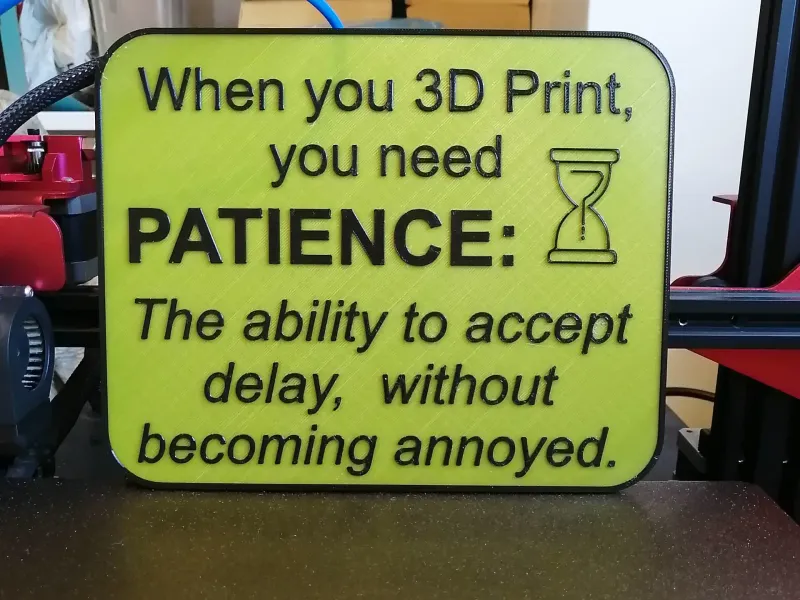 PATIENCE sign