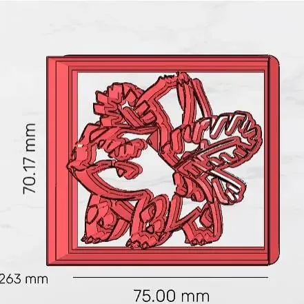 Ivysaur rectangulo cookie cutter
