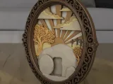 Easter Empty Tomb Layered Oval STL-1