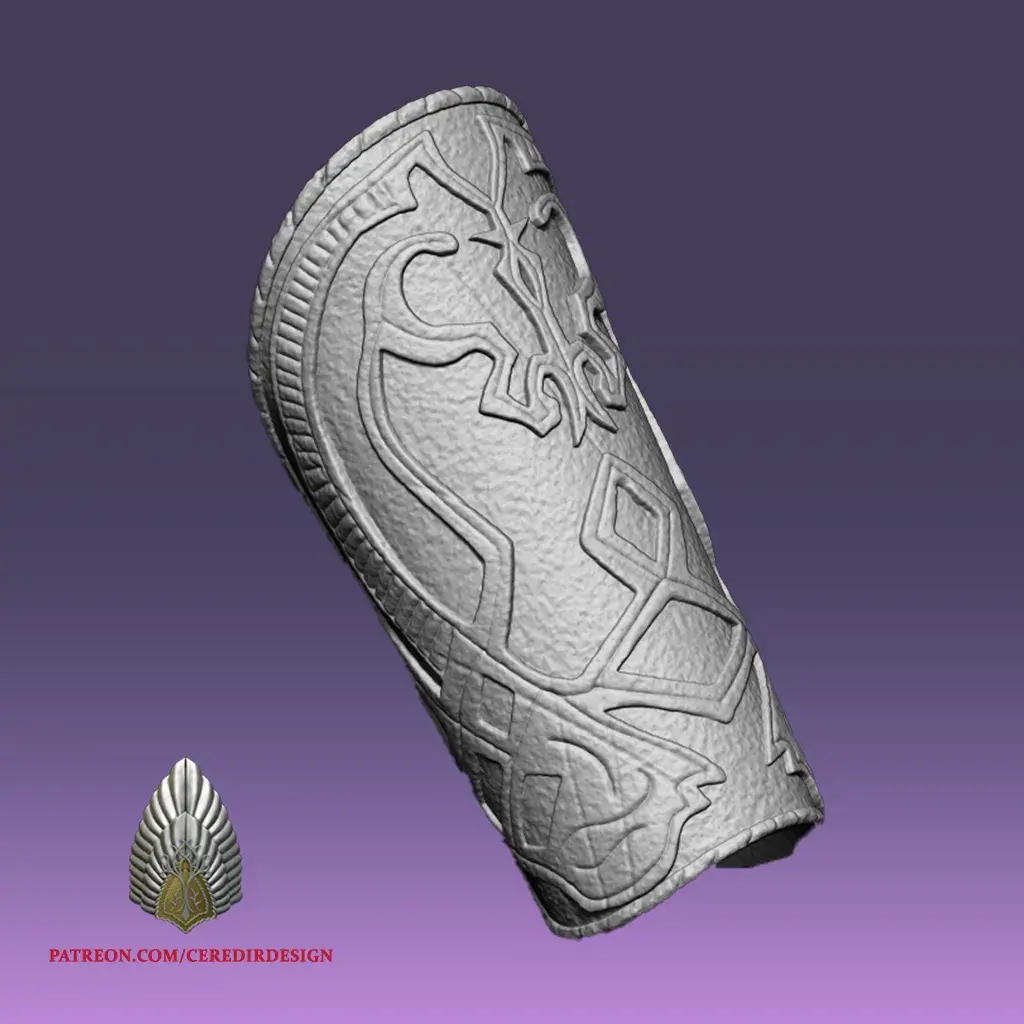 Theoden Önkol Eldiveni Yüzüklerin Efendisi 3D DİJİTAL Dl