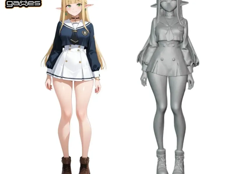 Thalia – High-Elf Anime Figure STL for 3D Printing