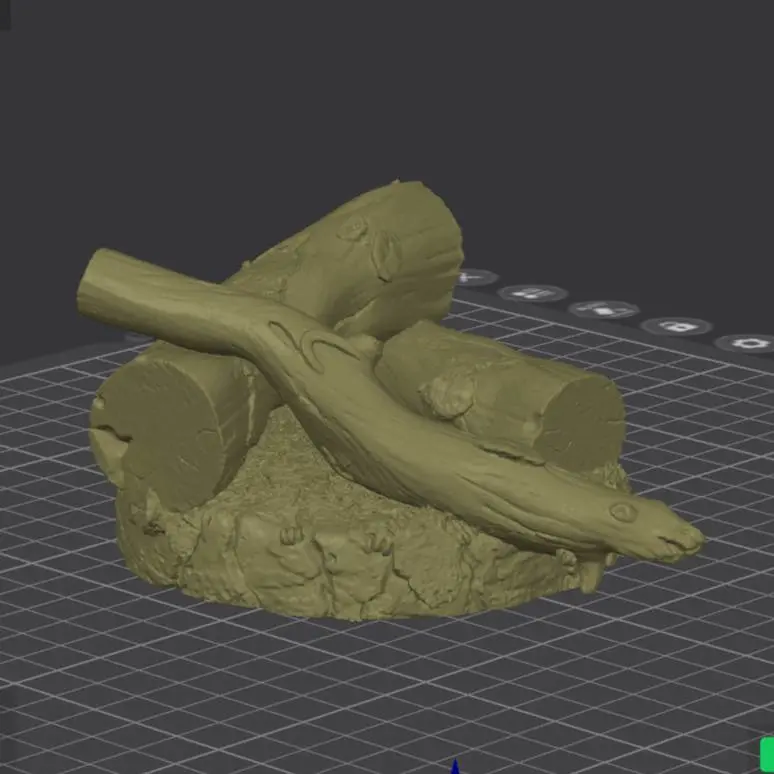 Rustic Campfire cage decor for Gecko lizard snake Terrarium