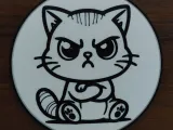 Angry Cat Coaster-0