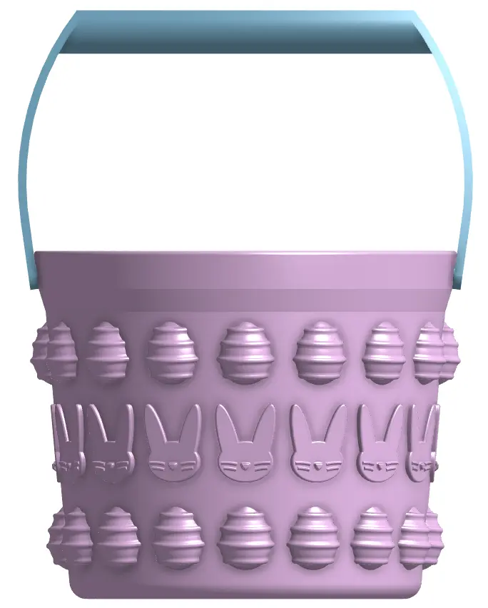 Easter Basket STL File ~ Easter Basket and Easter Egg Design