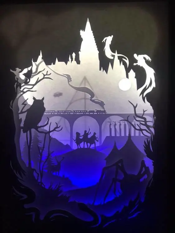 Harry Potter and the Deathly Hallows lightbox (shadow box)
