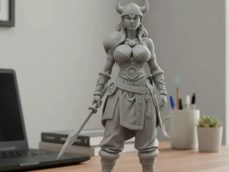 viking woman warrior with sword