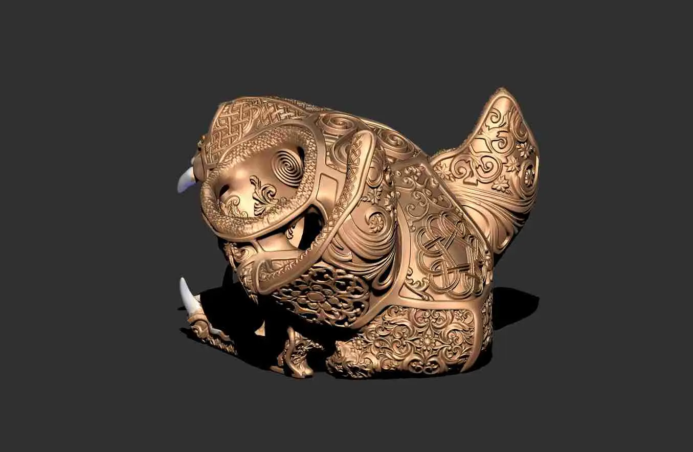 Ornamental Deluxe Cat Skull