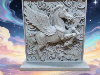 天马行空浮雕立体画
