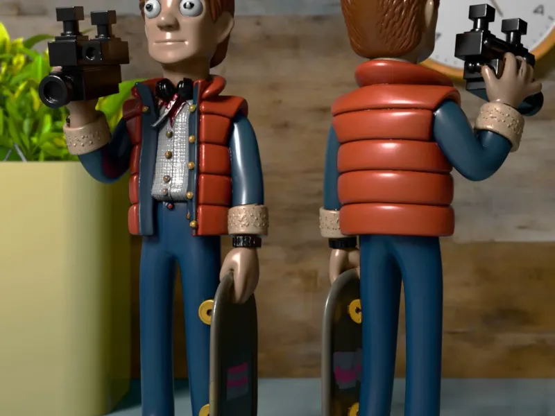 Marty McFly Back to the Future Fan Art Figure