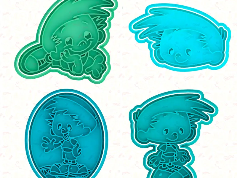 Bobby's World cookie cutter set of 4