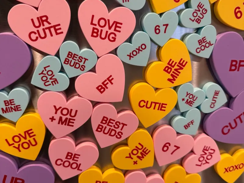 Conversation Heart Magnets - Small, Medium, Large