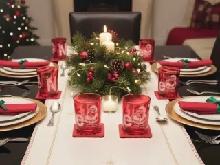 “Happy New Year 2026” Coaster – Christmas & Fireworks Theme