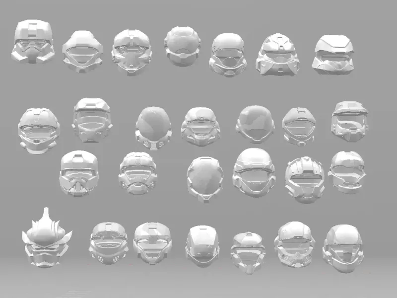 Variety of Halo Helmets