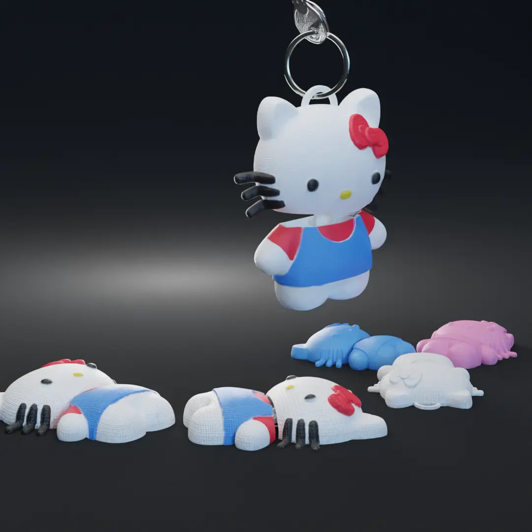HELLO KITTY, A CUTE ARTICULATED KEYCHAIN