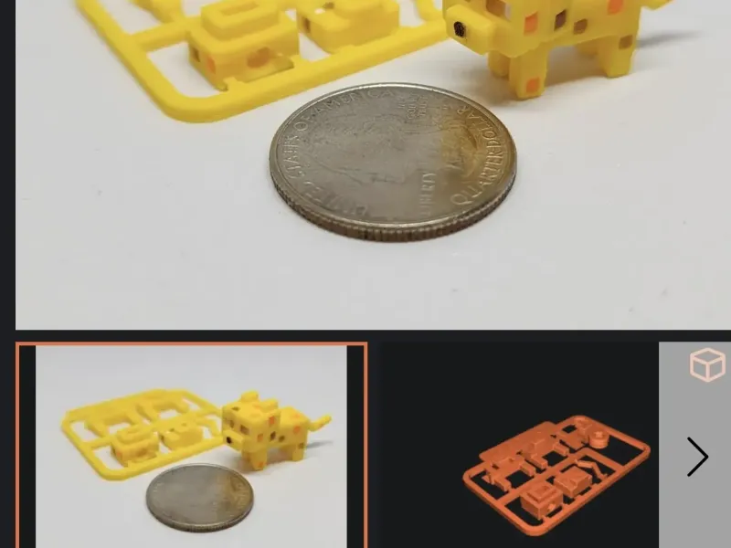 Minecraft-inspired Ocelot Mini Figure Kit Card/ Keychain
