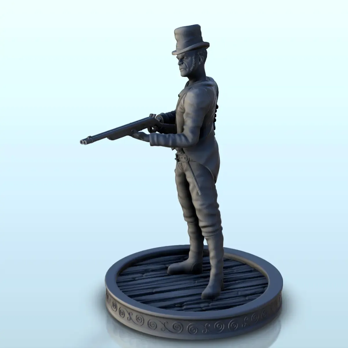 Bandit with big hat and double-barreled shotgun (5) - West