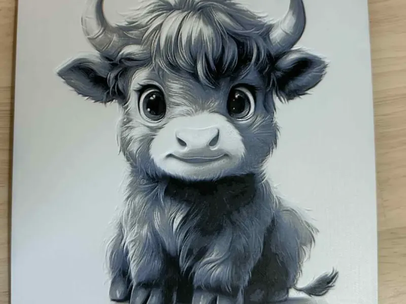 Minature Highlander Cow art