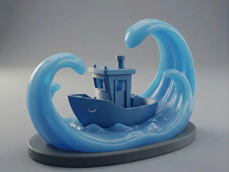 benchy en olas