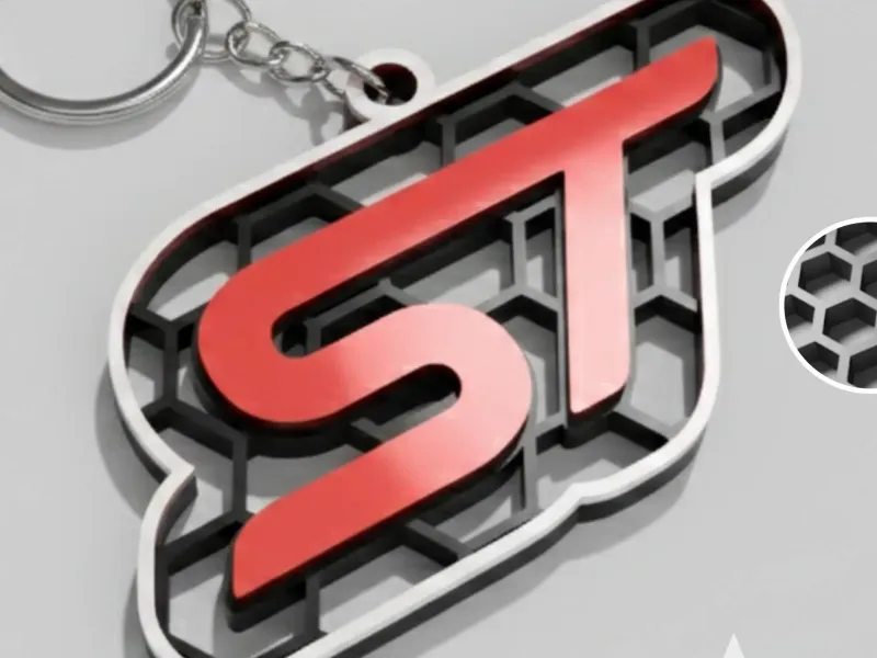 Ford ST logo keychain