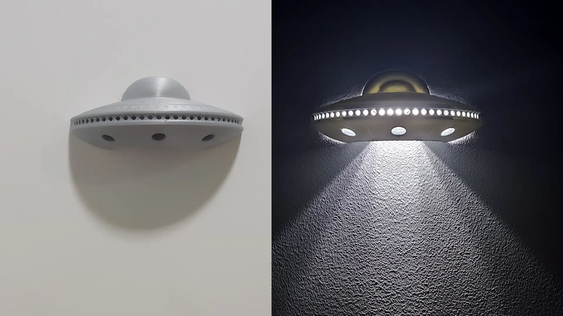Alien UFO Wall Light Spaceship - Creative STL