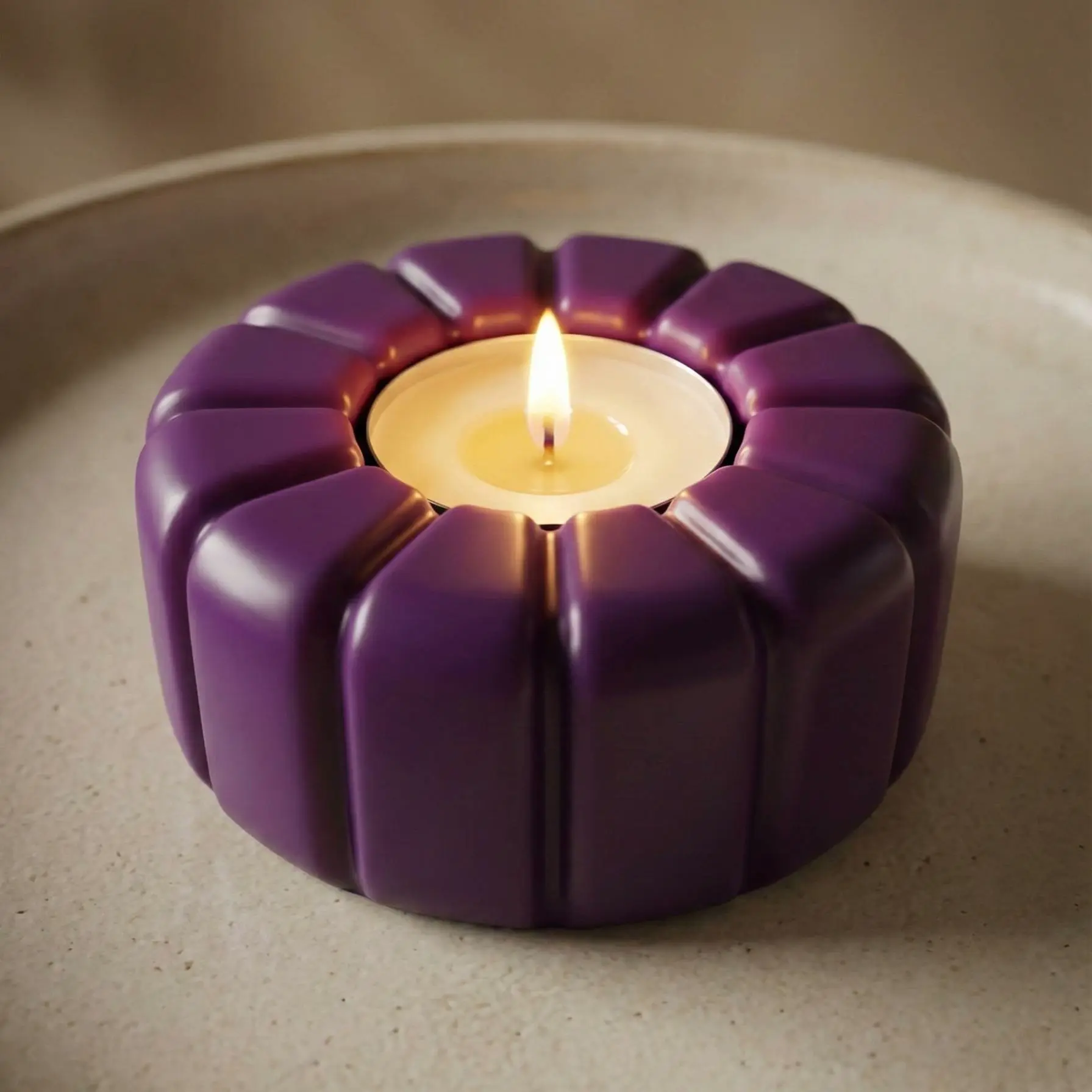 Geometric Petal Tealight Holder | Modern Decor