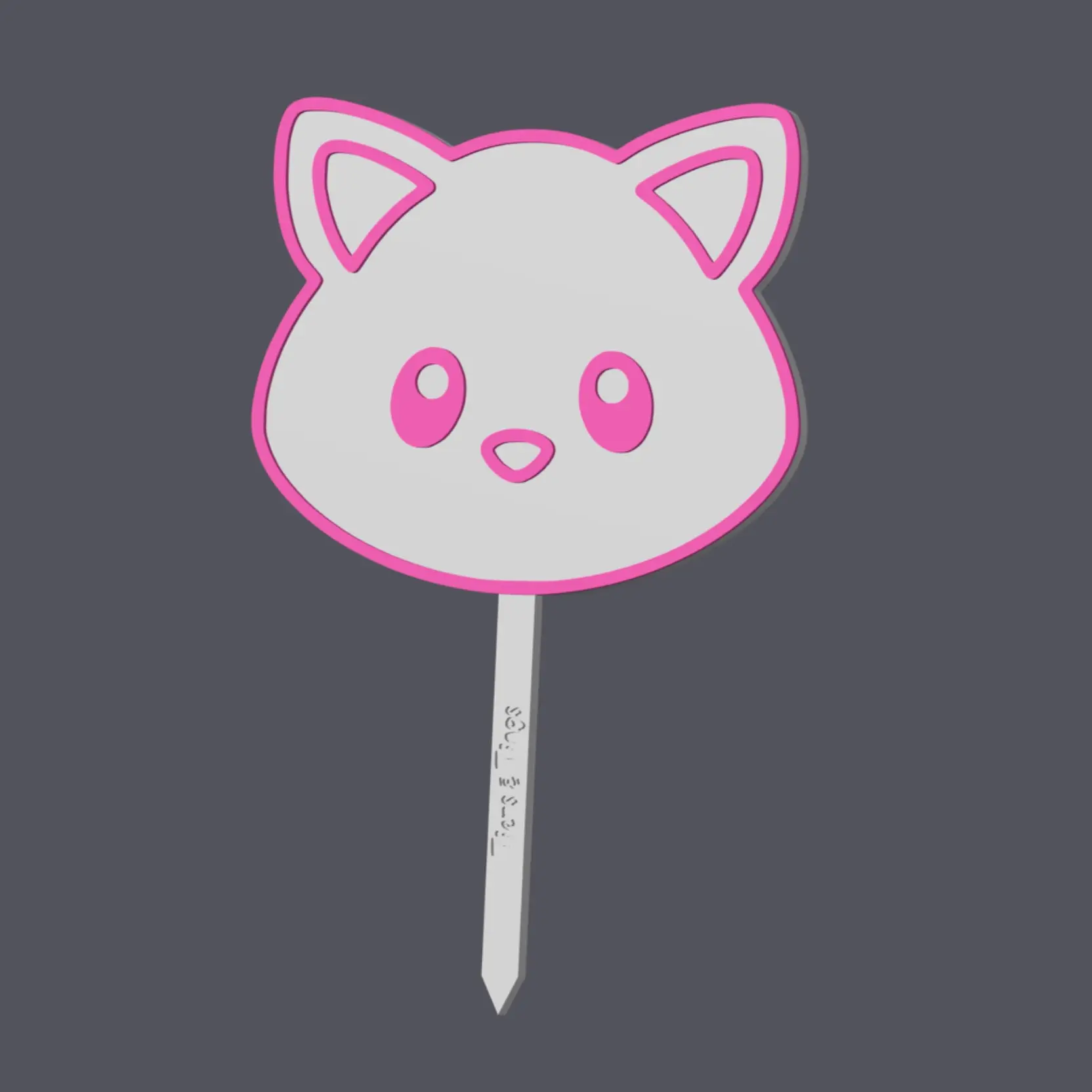 Kitten / Cat Head - Farm Animals - Caketopper v1