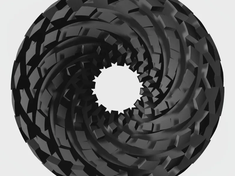 Aether Spiral Torus | Rodin Coil Torus STL File 120mm x 47mm
