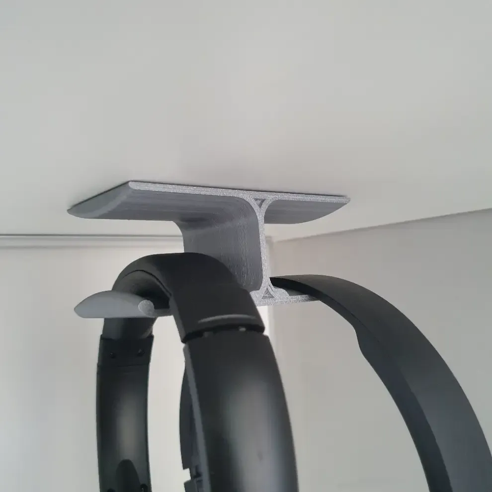 Headphone Headset Under Shelf mount holder hanger