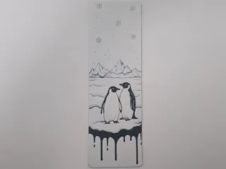Cute Emperor Penguins Winter Ice Bookmark