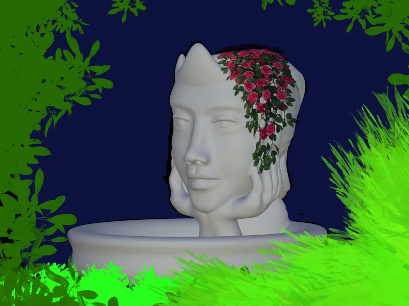 FACE SHAPED FLOWER POT WITH BIRD DRINKER