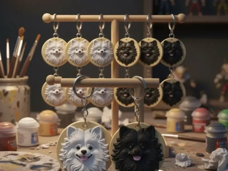 Pomerania Keychain – La sonrisa peluda